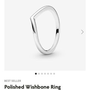 Pandora Polished Wishbone Ring